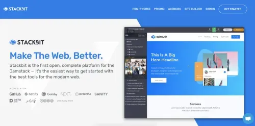 Stackbit home page