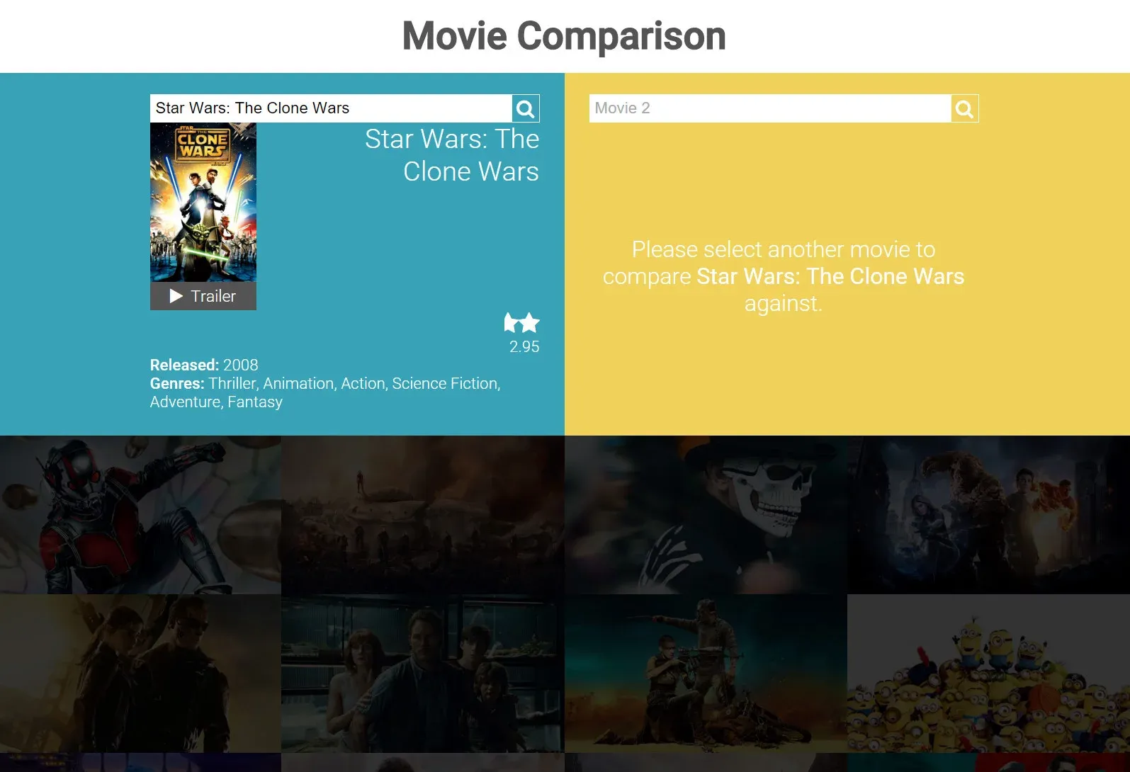 Movie comparison application