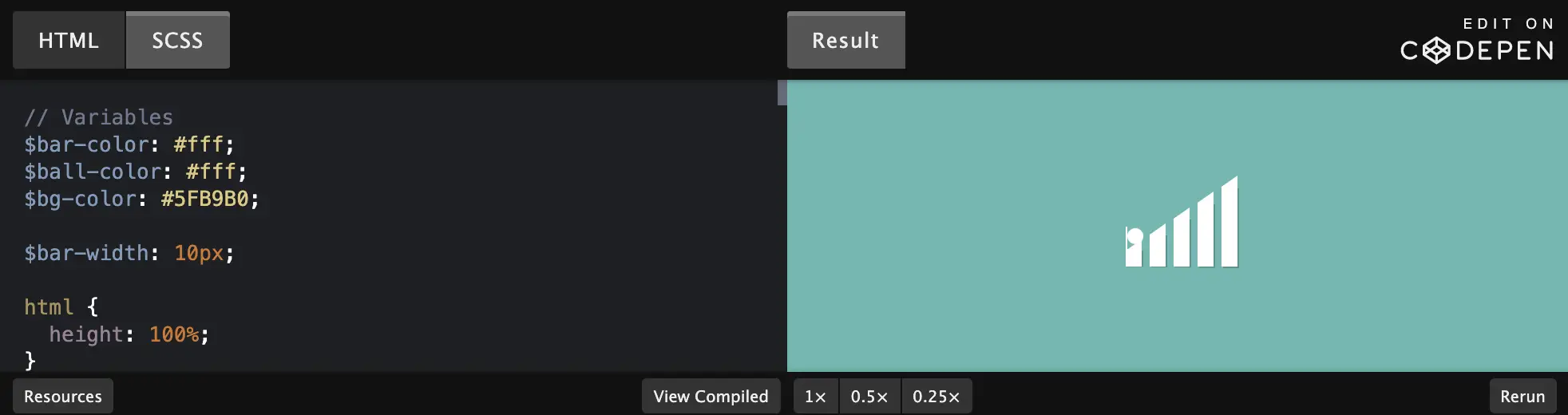 Codepen embed example